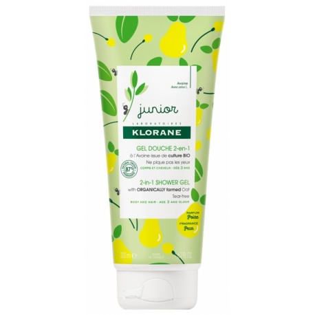 KLORANE JUNIOR GEL DUCHA 2 EN 1 PERA 200 ML